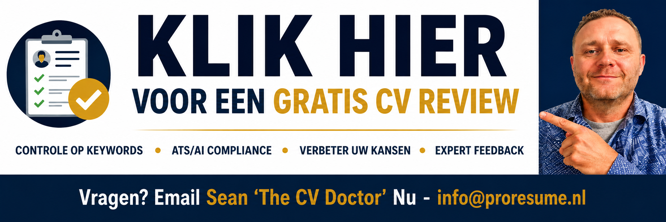 Klik hier voor een gratis CV review bij ProResume Nederland