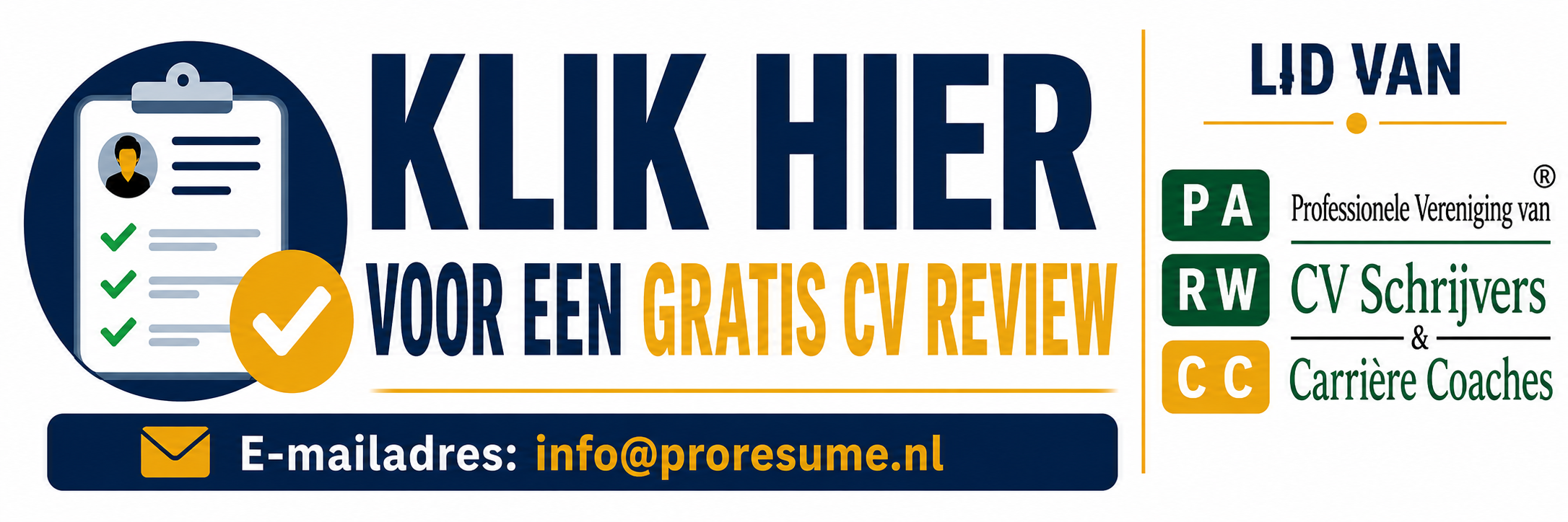 Klik hier voor een gratis CV review - ProResume.nl